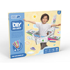 Đồ Chơi Trẻ Em: Bộ DIY Lắp Ráp Mô Hình 3D The Explorer Jet CLEVERHIPPO CJP07-JET