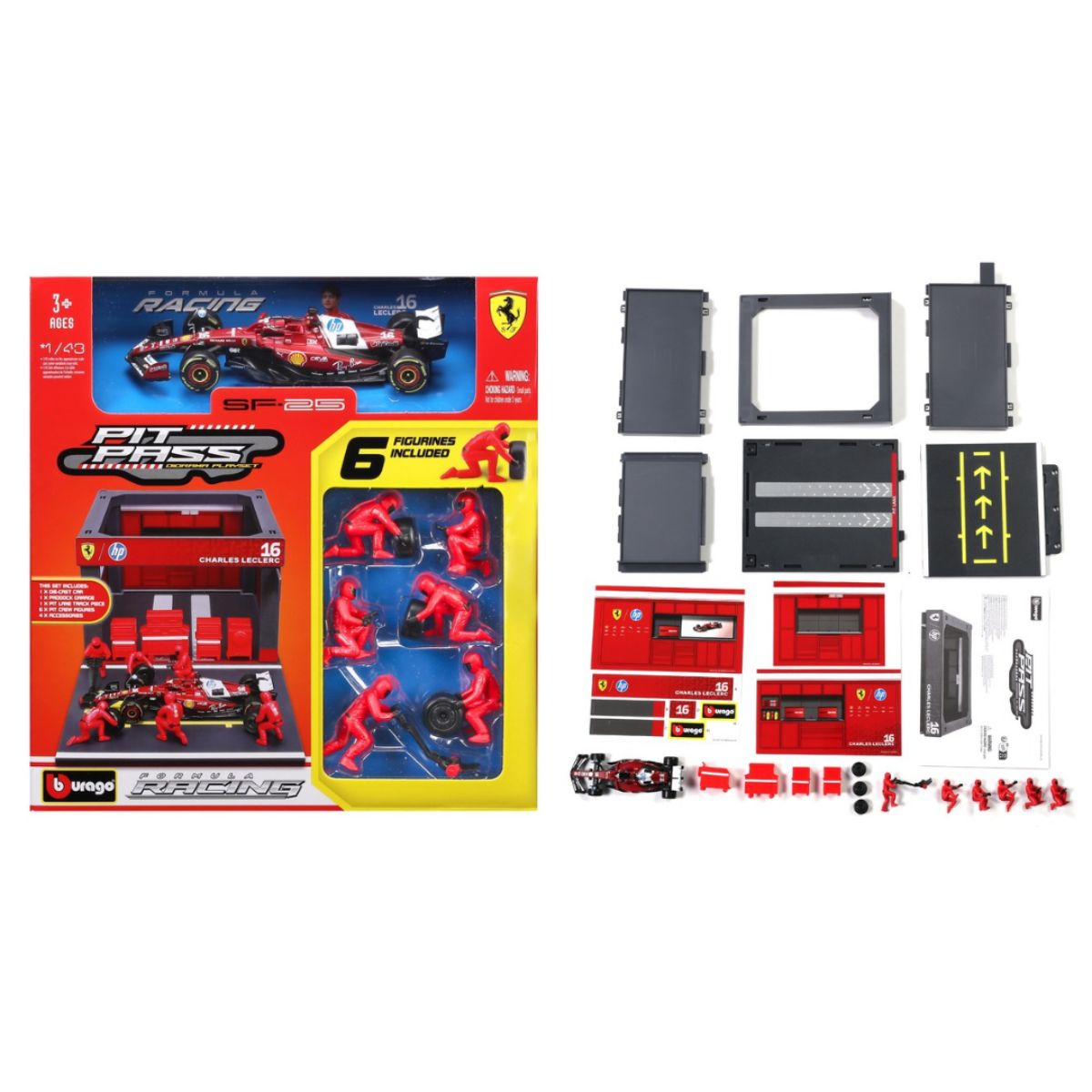 Đồ Chơi Bộ Đồ Chơi 1:43 Ferrari F1 Pit Pass - SF-25 2025 MAISTO 16-18-36865