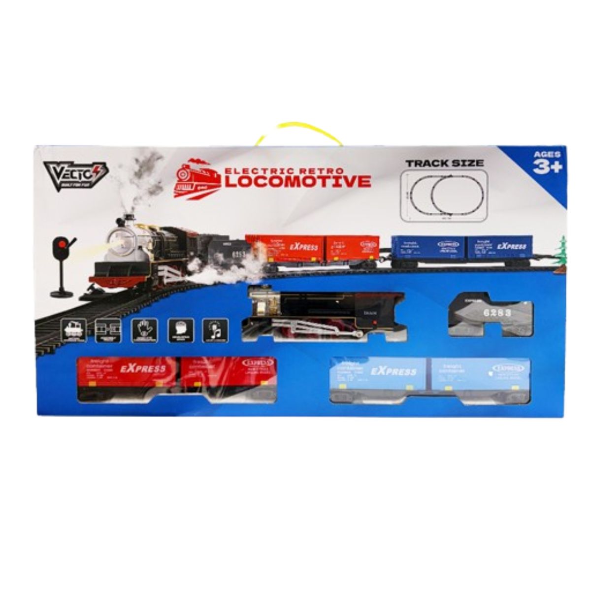 Bộ Đồ Chơi Lắp Ráp Đường Ray Và Tàu Lửa Retro Chạy Pin VECTO VT22832