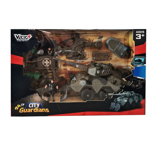 VECTO VT3109 tank and helicopter model toy set