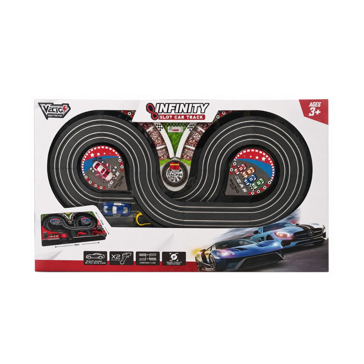 Bộ Đồ Chơi Slot Car Đường Đua Vô Cực Siêu Tốc Độ VECTO VT115-1