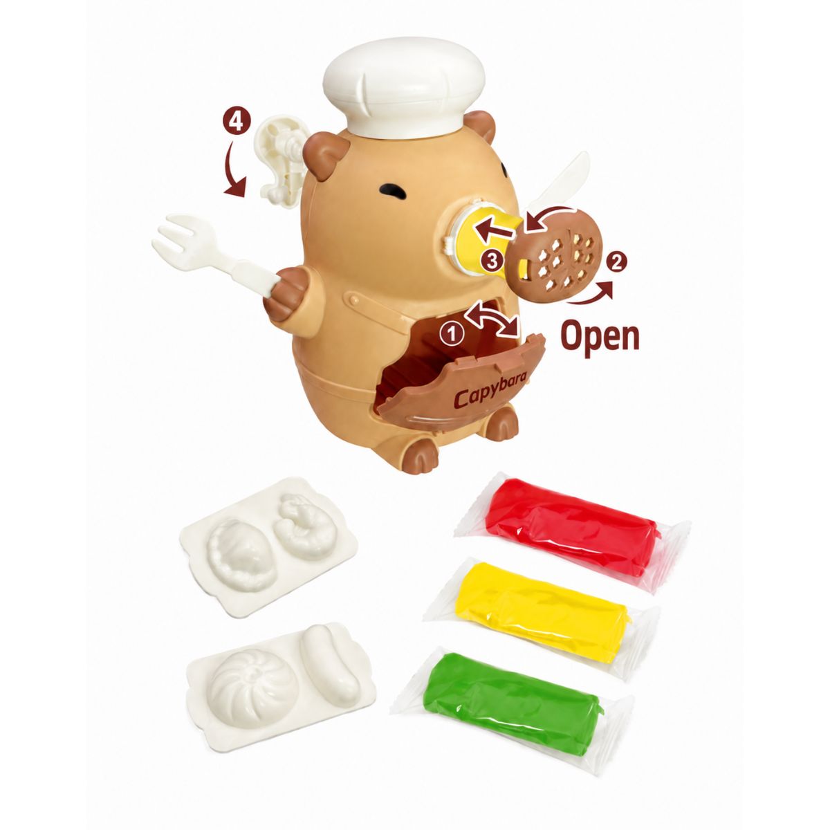 Bộ Đồ Chơi Trẻ Em: Làm Mỳ Đất Sét Capypara Kèm Theo Kẹo SWEETNFUN CBCF013-0726