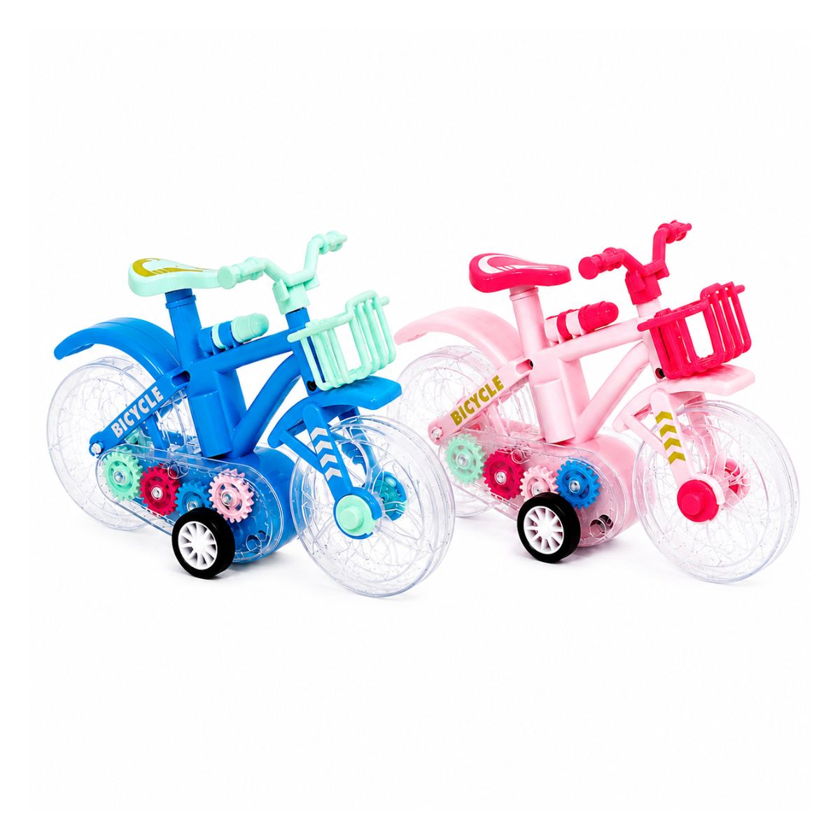 Kids' Toy Set: Friction Powered Bicycle With Lights and Candy Included SWEETNFUN CBCF017-0726 – Color Shipped At Random