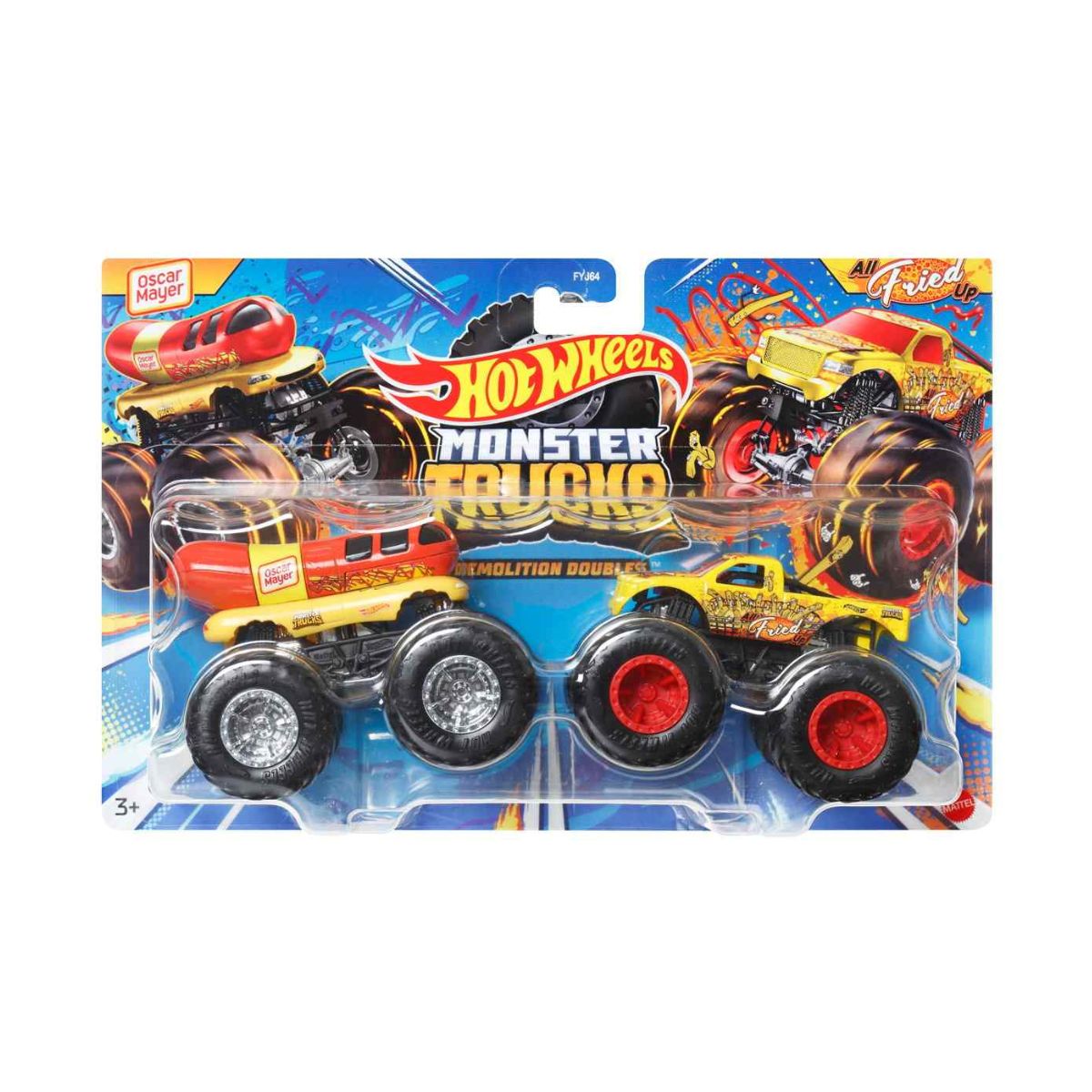Đồ Chơi Bộ Đôi Monster Trucks - Siêu Xe Tải Food Hot Wheels Hwn64