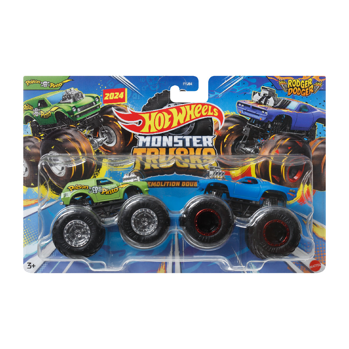 Bộ Đôi Monster Trucks - Siêu Xe Tải Muscle Men Hot Wheels FYJ64