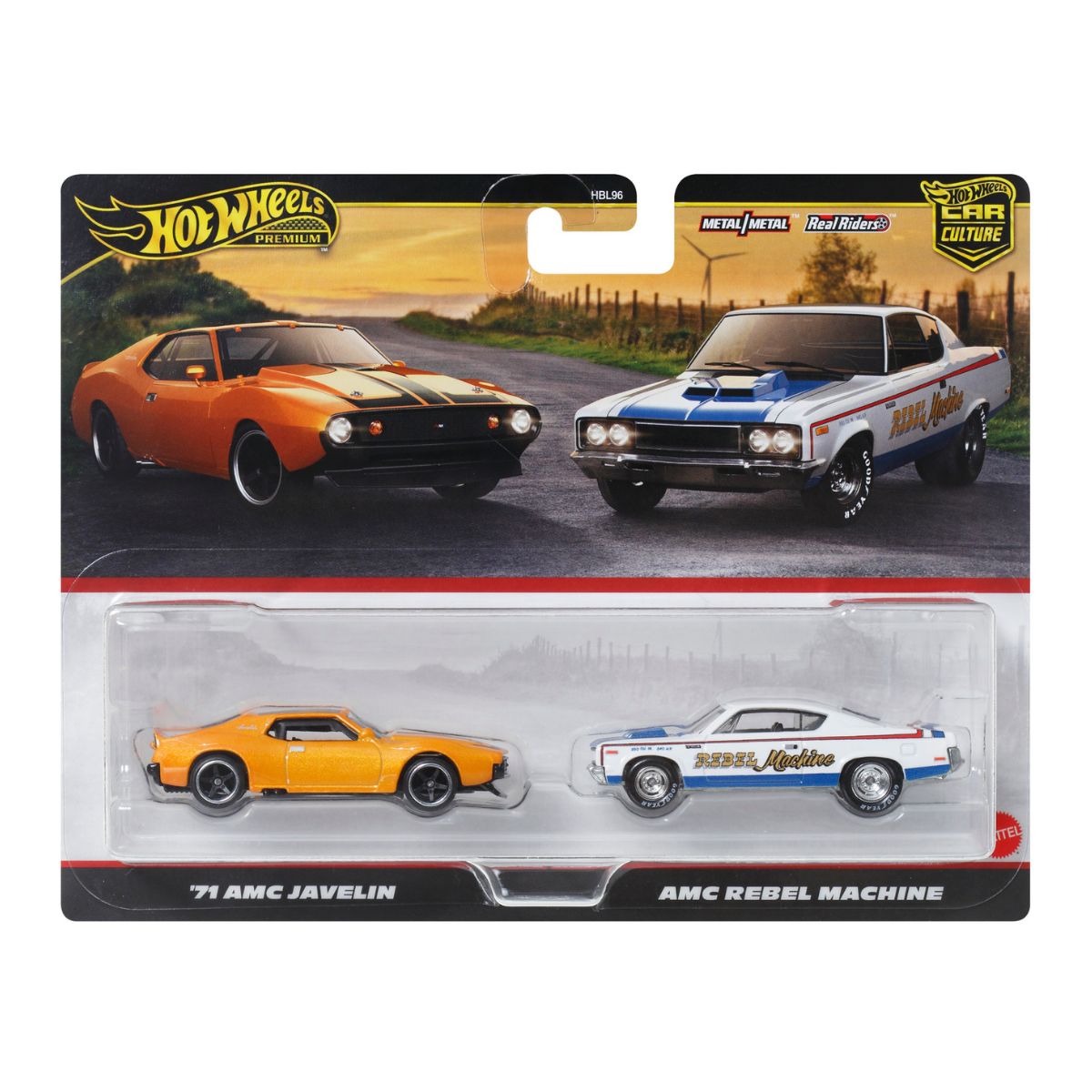 Đồ Chơi Bộ Đôi Siêu Xe Premiums 71 AMC Javelin HOT WHEELS HBL96