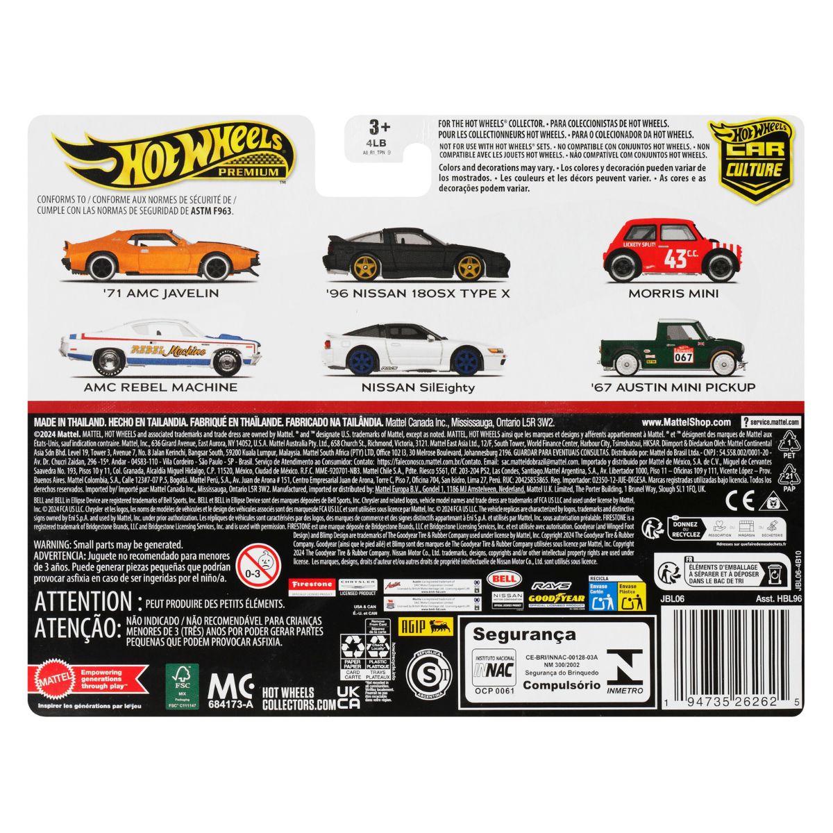 Đồ Chơi Bộ Đôi Siêu Xe Premiums 71 AMC Javelin HOT WHEELS HBL96