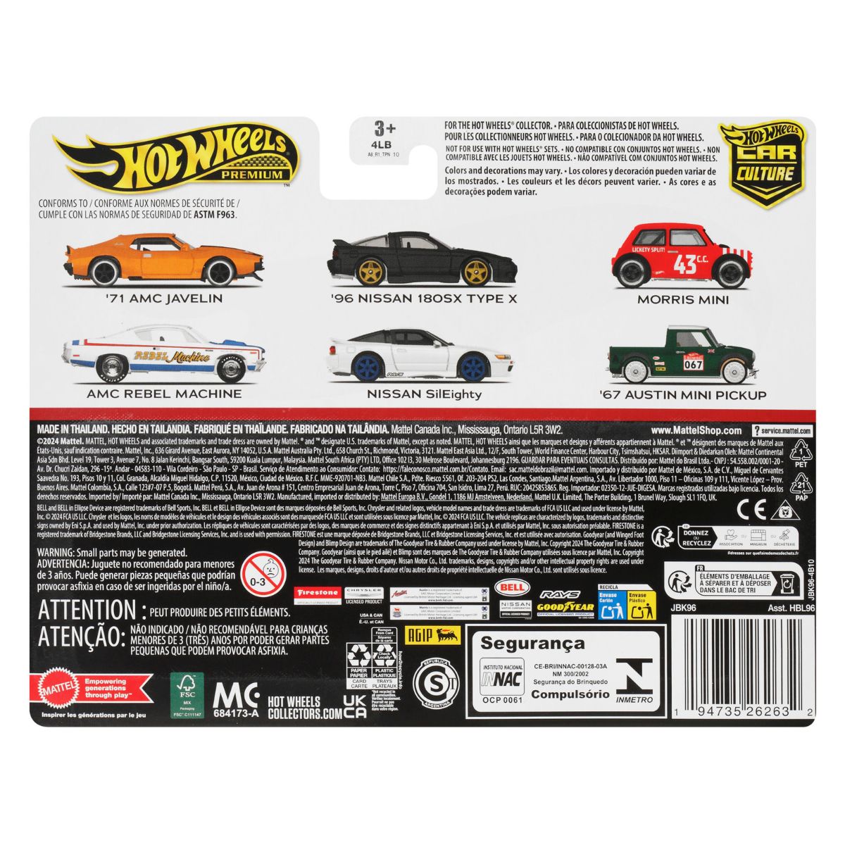 Đồ Chơi Bộ Đôi Siêu Xe Premiums Nissan Sileighty HOT WHEELS HBL96