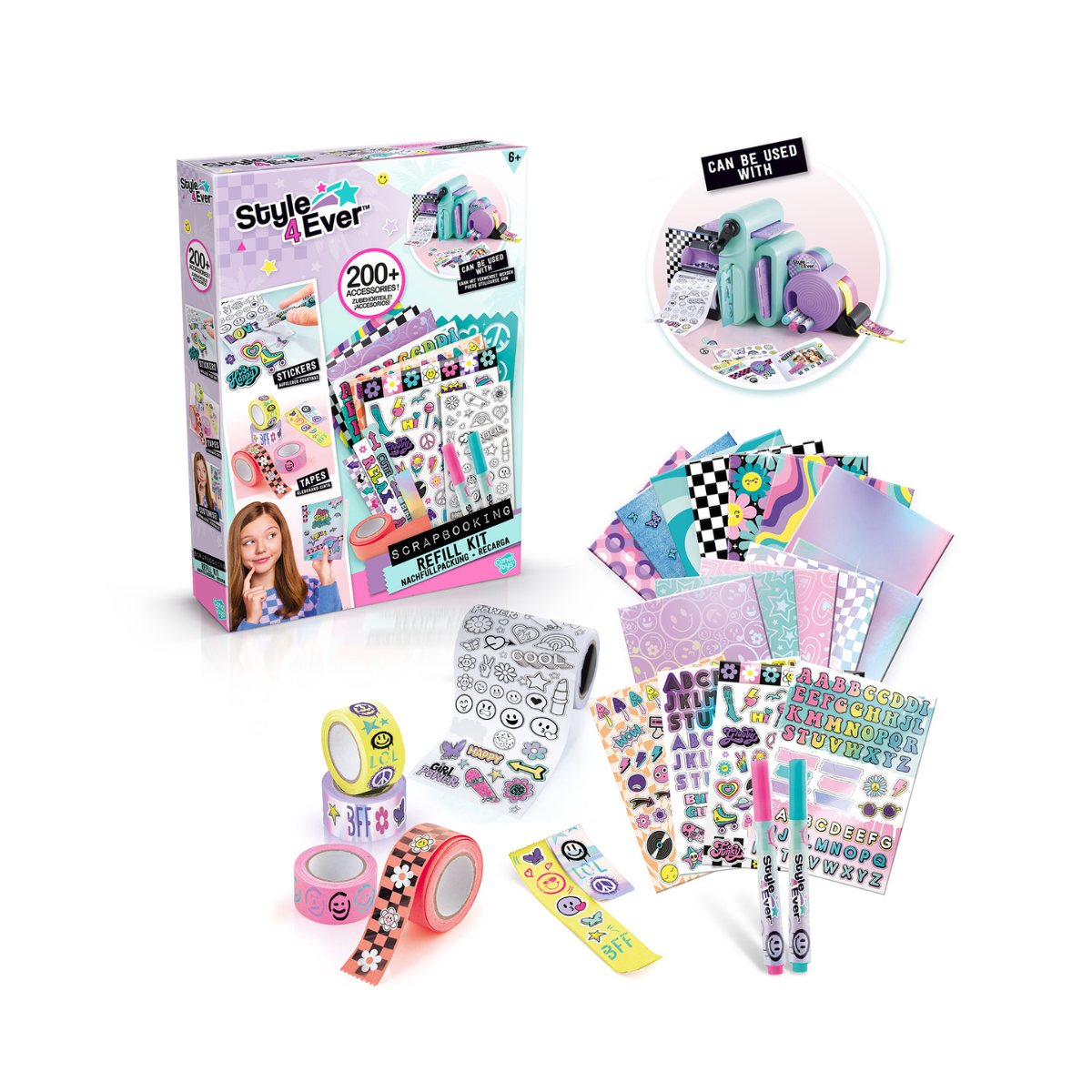 Bộ Dụng Cụ Trang Trí Sổ 3 Trong 1 Refill Kit STYLE4EVER OFG283