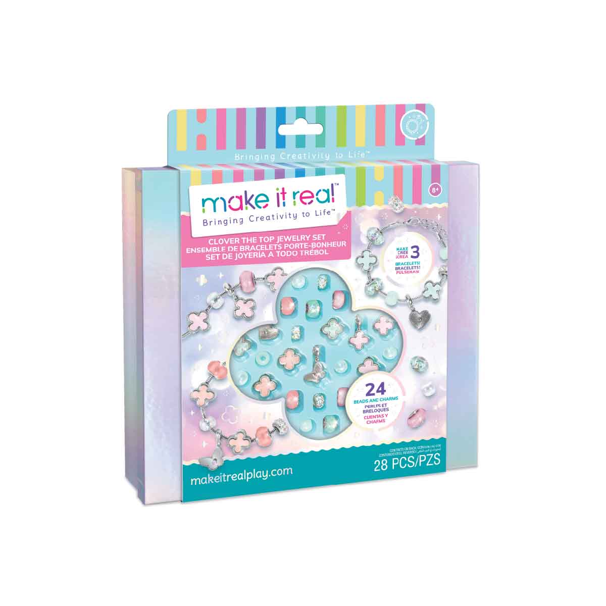 Đồ Chơi Bộ Làm Vòng Tay Cỏ Bốn Lá May Mắn MAKE IT REAL 1734MIR