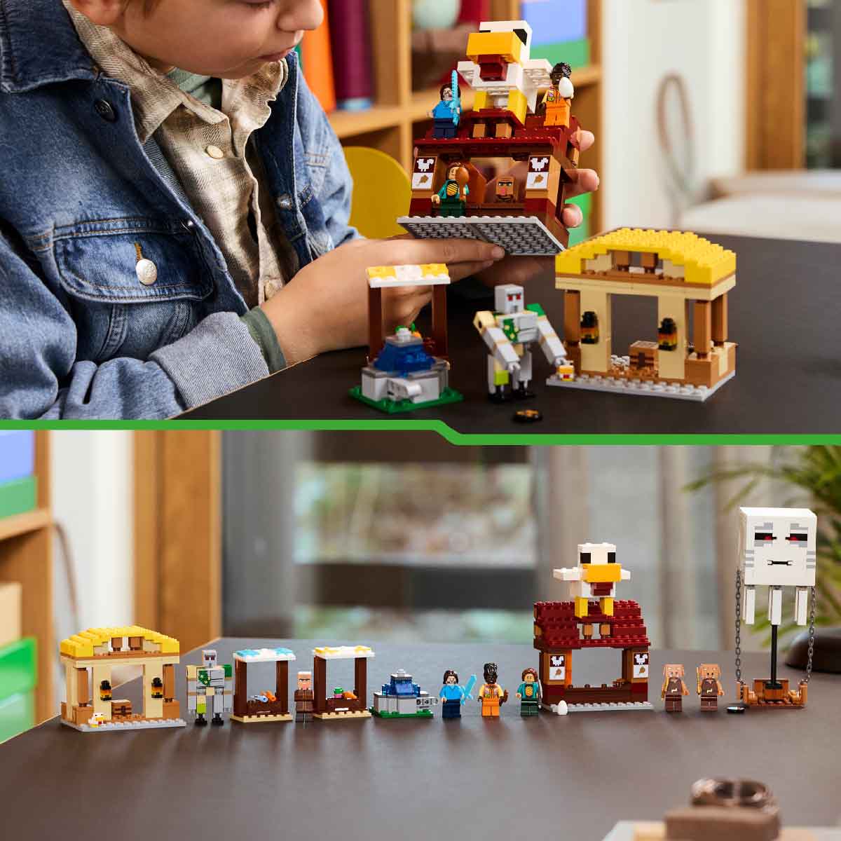 Bộ Lắp Ráp Cuộc Tấn Công Làng Bằng Khinh Khí Cầu Của Ghast LEGO MINECRAFT 21273