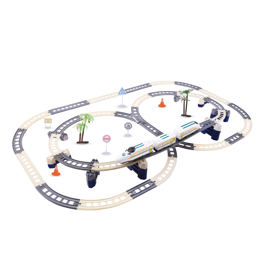 Bộ lắp ráp đường ray và tàu cao tốc chạy pin - Thành phố