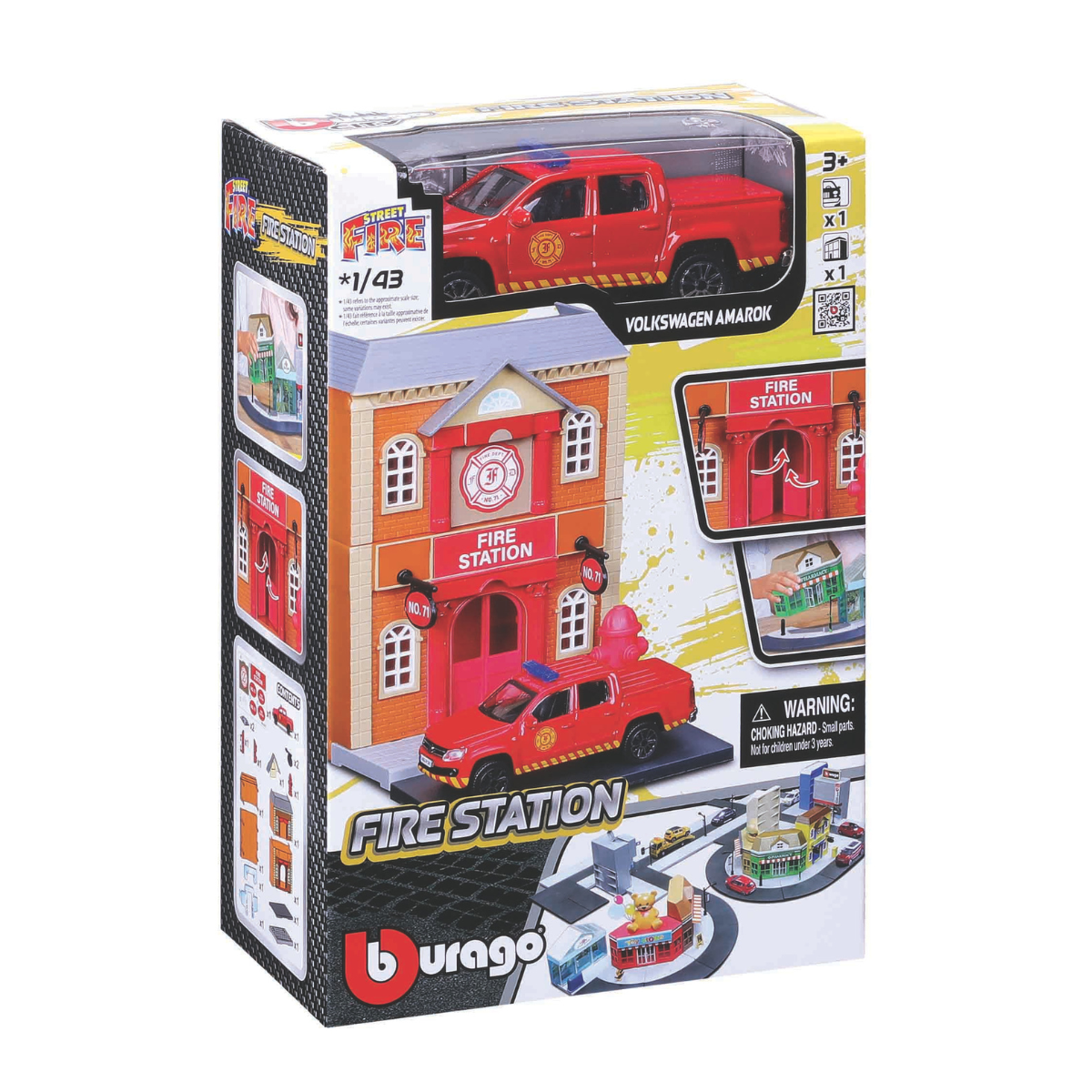 Bộ Mô Hình Bburago City Trạm Cứu Hỏa Và Xe Cứu Hỏa Maisto Mt31500