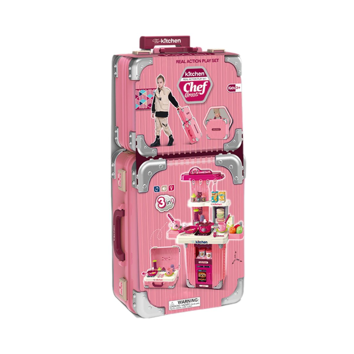Sweet Heart Giant Kitchen Playset – Pink 2-Suitcase Combo SH0346