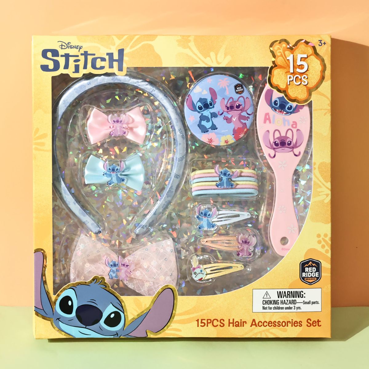 Bộ Phụ Kiện Lược, Kẹp, Cột Tóc Stitch RED RIDGE 106031