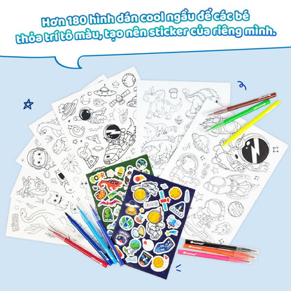 bo-sticker-nghe-thuat-va-but-marker-dinosaur-and-galaxy-cleverhippo-ss02-03