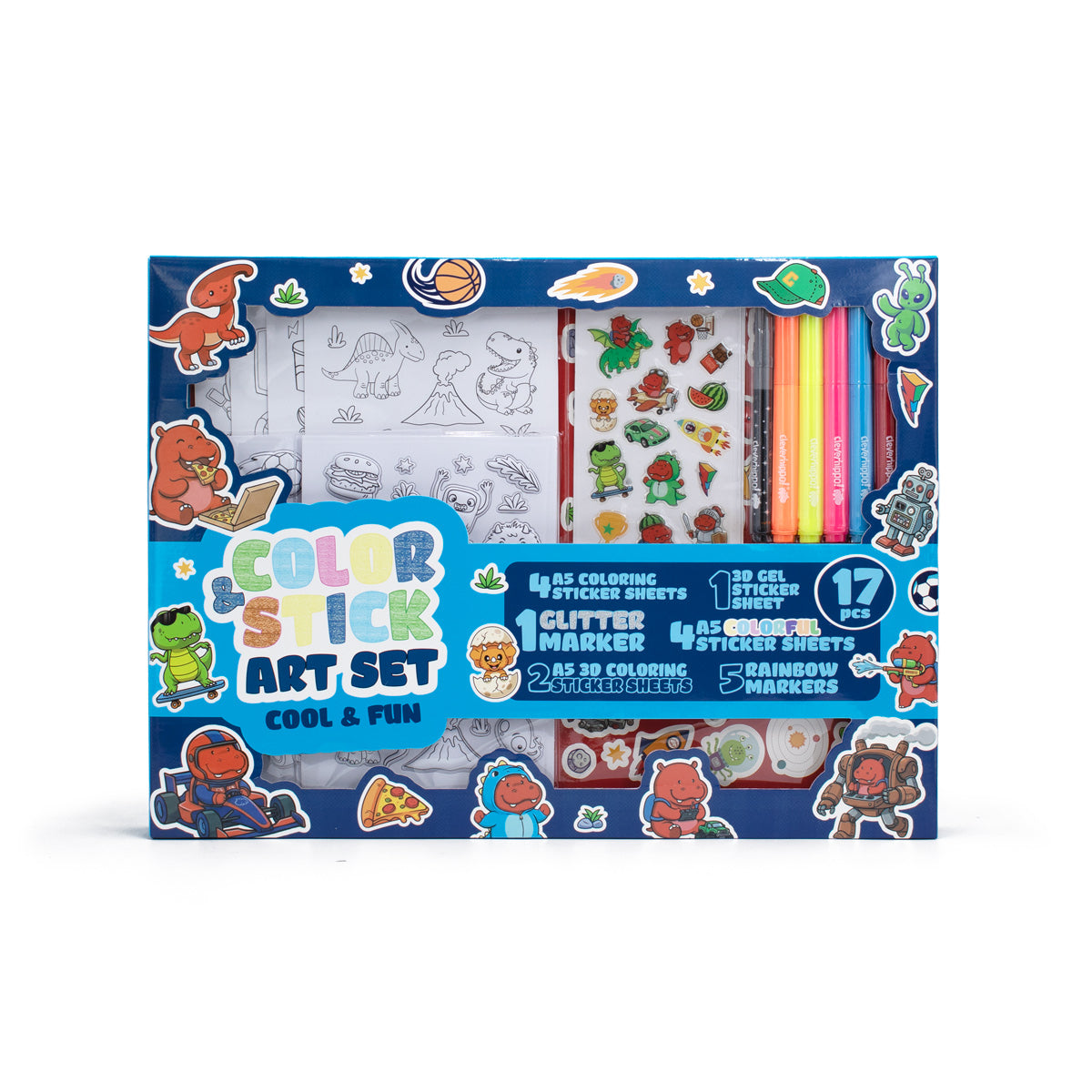 Bộ Sticker Trang Trí Và Bút Marker - Cool & Fun CLEVERHIPPO SS04