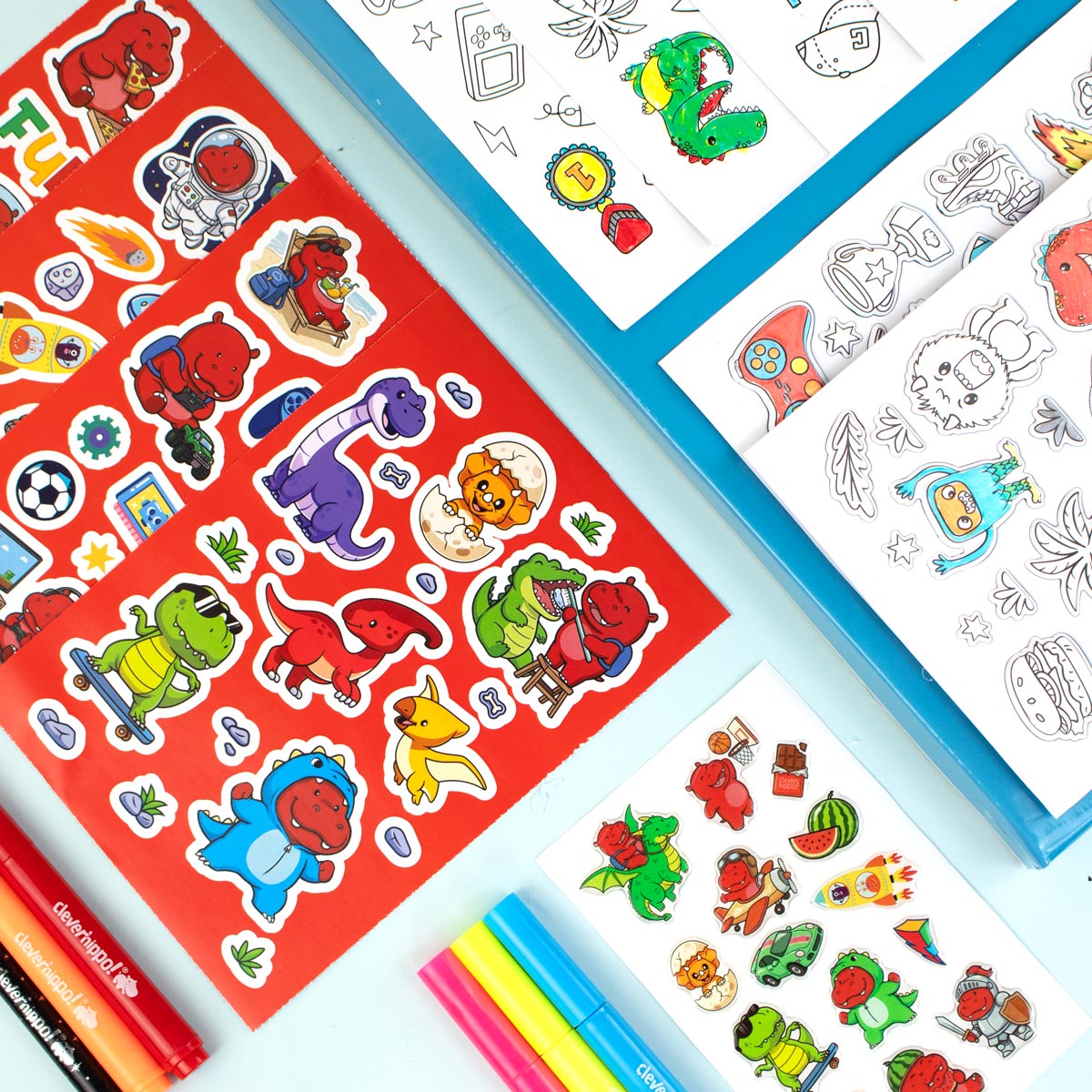 Bộ Sticker Trang Trí Và Bút Marker - Cool & Fun CLEVERHIPPO SS04