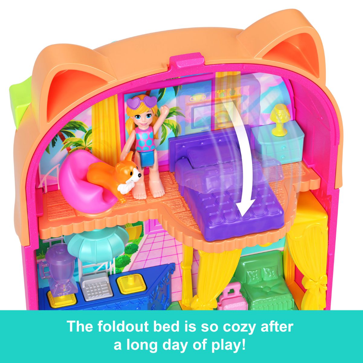 Đồ Chơi Bộ Sưu Tập Polly Pocket Và Khu Nghỉ Dưỡng Mèo Kem Ngọt Ngào POLLY POCKET JCB17/JFG56