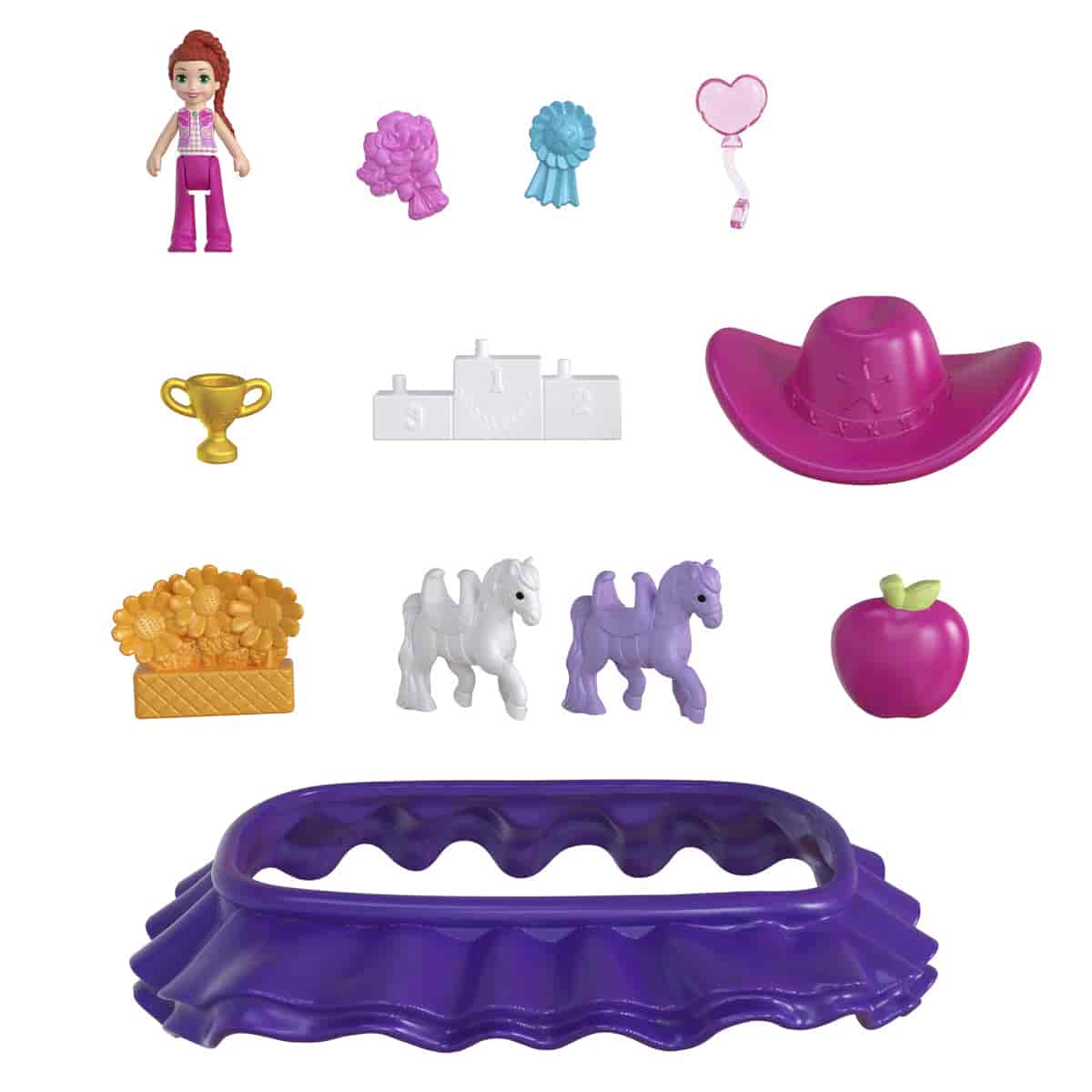 Đồ Chơi Bộ Sưu Tập Polly Pocket Và Sàn Đấu Ngựa Của Cao Bồi Pony POLLY POCKET JFG56