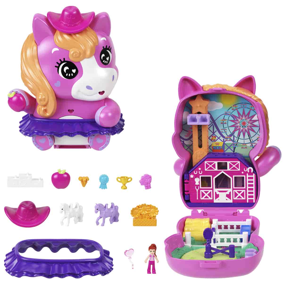 Đồ Chơi Bộ Sưu Tập Polly Pocket Và Sàn Đấu Ngựa Của Cao Bồi Pony POLLY POCKET JFG56