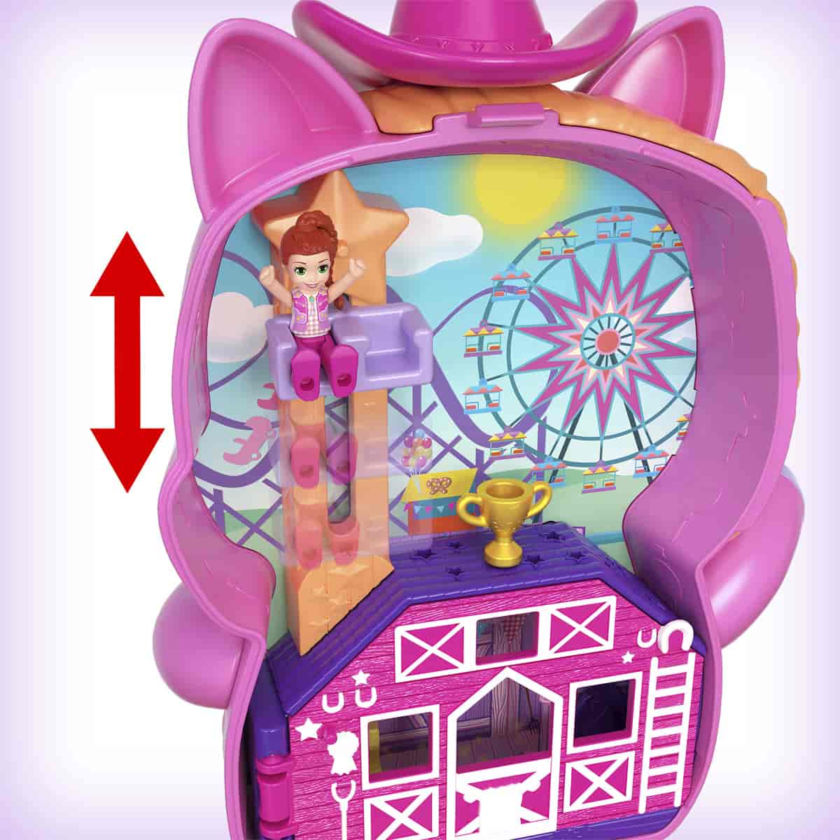 Đồ Chơi Bộ Sưu Tập Polly Pocket Và Sàn Đấu Ngựa Của Cao Bồi Pony POLLY POCKET JFG56