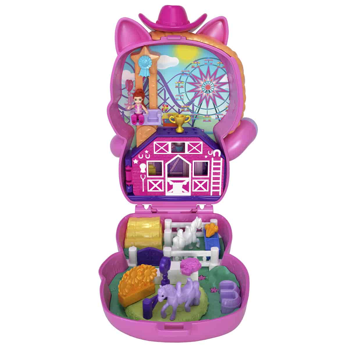 Đồ Chơi Bộ Sưu Tập Polly Pocket Và Sàn Đấu Ngựa Của Cao Bồi Pony POLLY POCKET JFG56