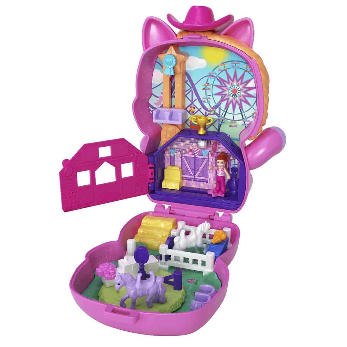 Đồ Chơi Bộ Sưu Tập Polly Pocket Và Sàn Đấu Ngựa Của Cao Bồi Pony POLLY POCKET JFG56