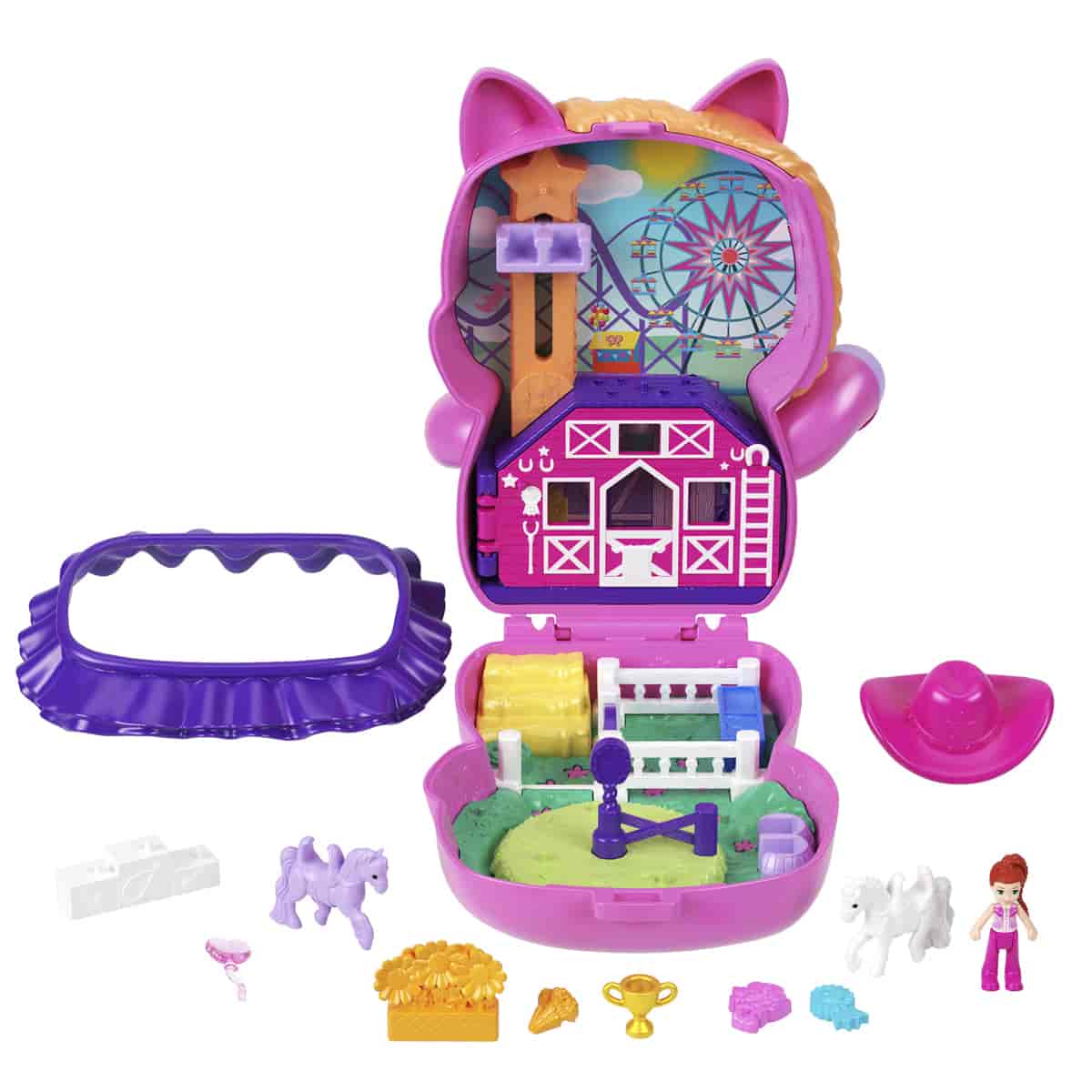 Đồ Chơi Bộ Sưu Tập Polly Pocket Và Sàn Đấu Ngựa Của Cao Bồi Pony POLLY POCKET JFG56