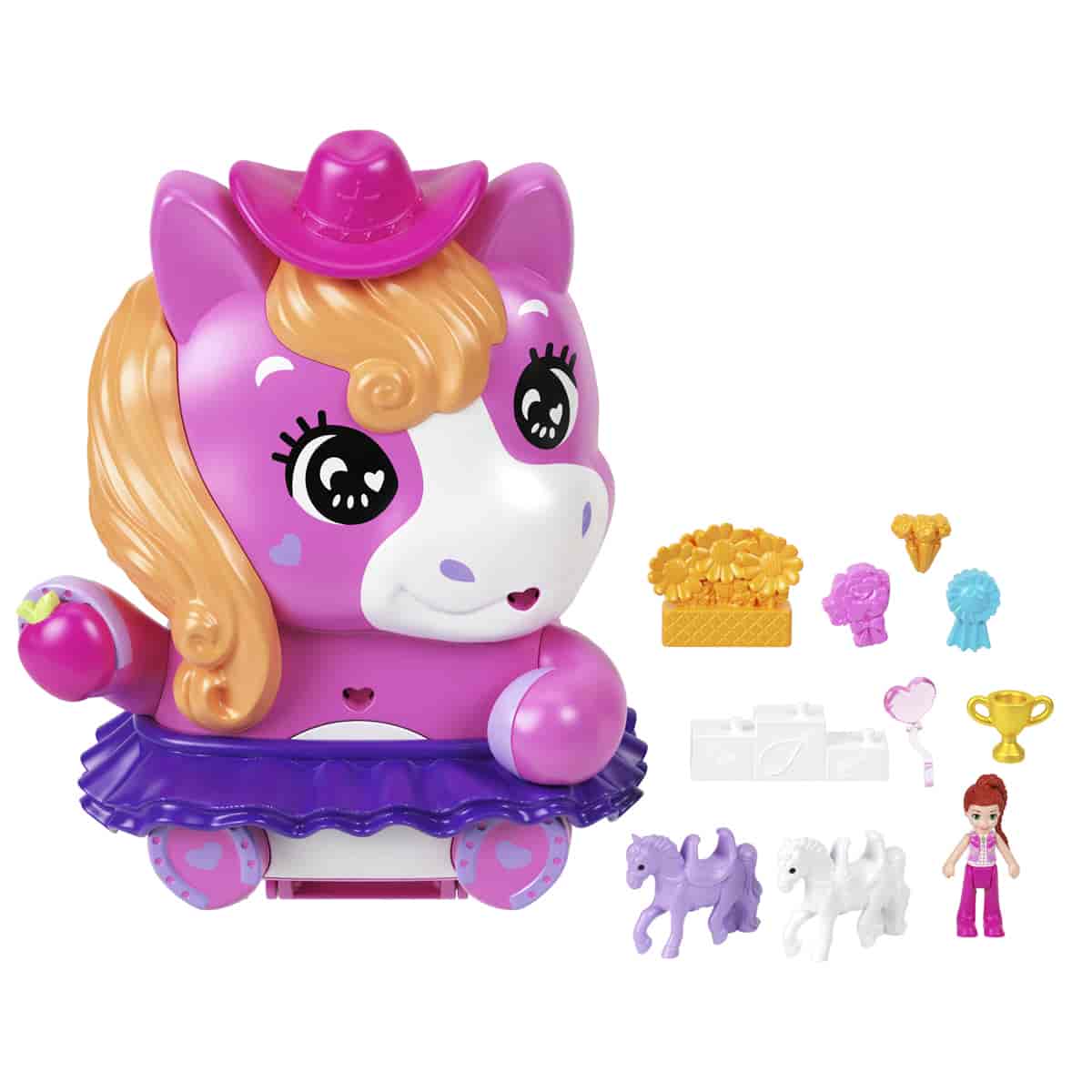 Đồ Chơi Bộ Sưu Tập Polly Pocket Và Sàn Đấu Ngựa Của Cao Bồi Pony POLLY POCKET JFG56