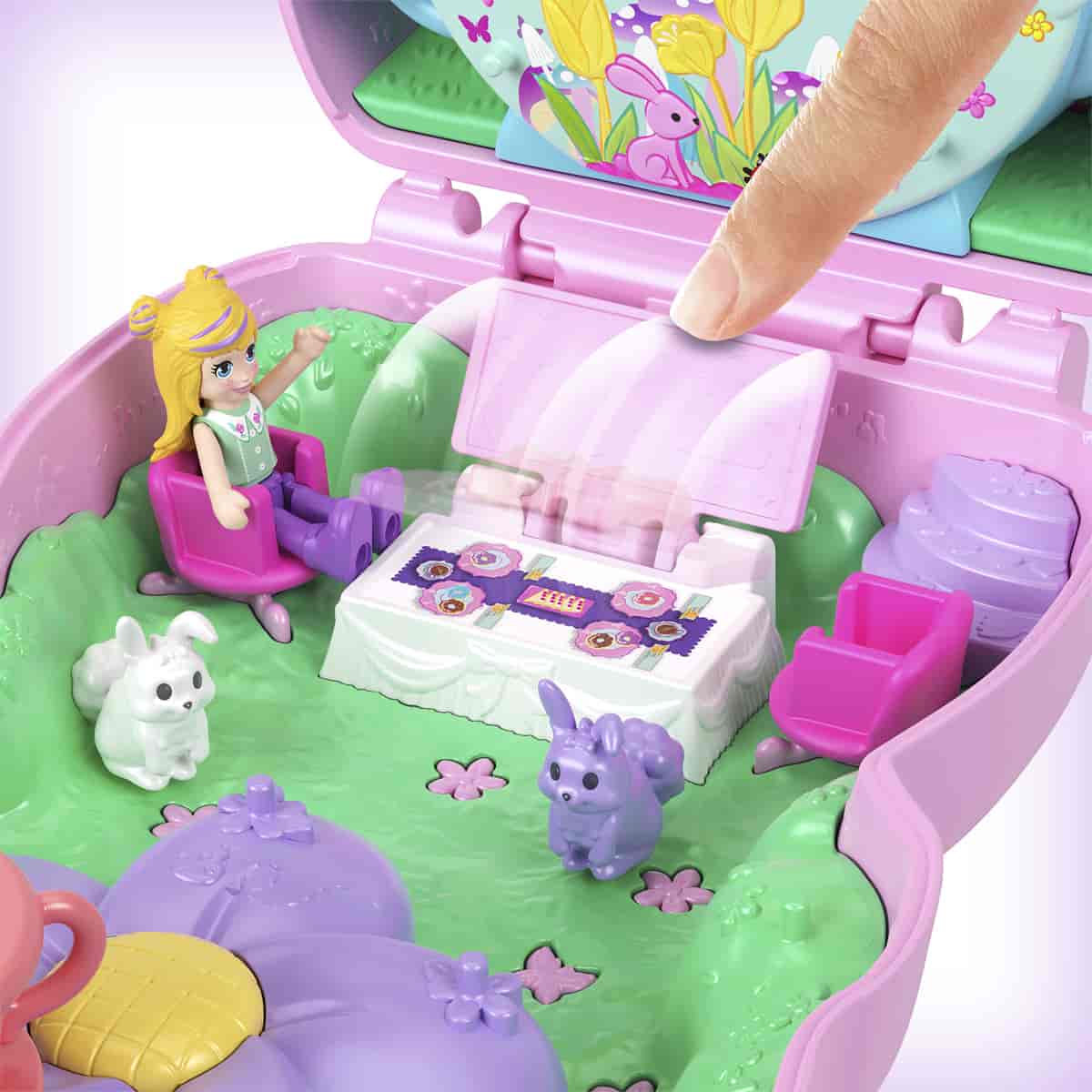 Đồ Chơi Bộ Sưu Tập Polly Pocket Và Tiệc Trà Của Bé Thỏ Hồng POLLY POCKET JFG56