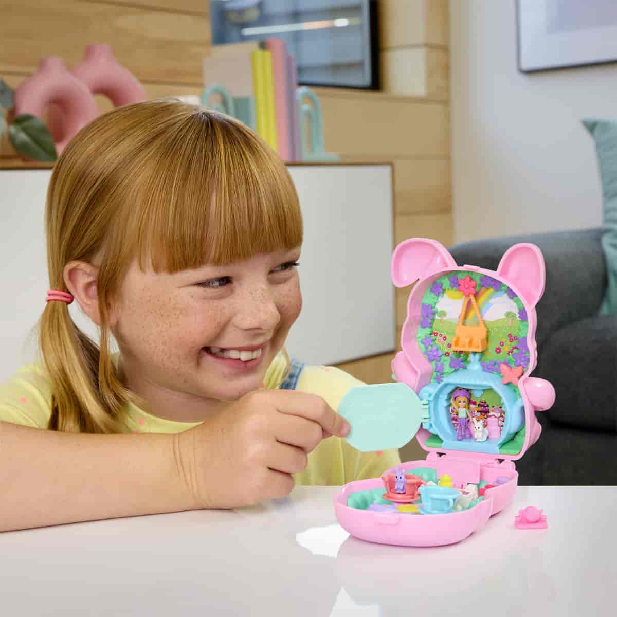Đồ Chơi Bộ Sưu Tập Polly Pocket Và Tiệc Trà Của Bé Thỏ Hồng POLLY POCKET JFG56