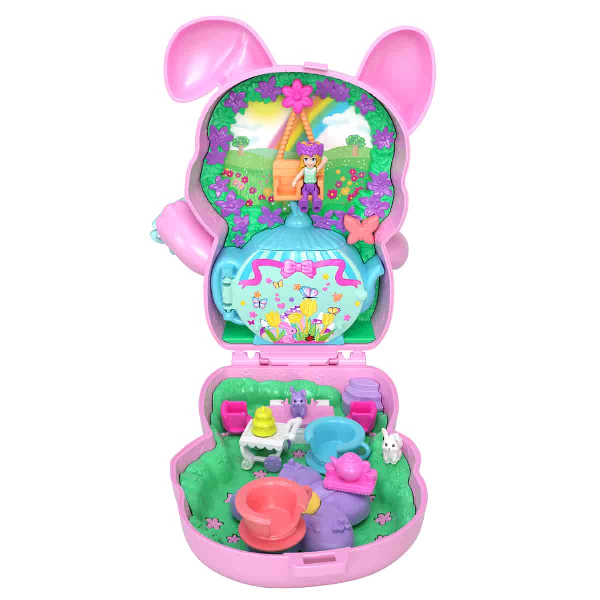 Đồ Chơi Bộ Sưu Tập Polly Pocket Và Tiệc Trà Của Bé Thỏ Hồng POLLY POCKET JFG56