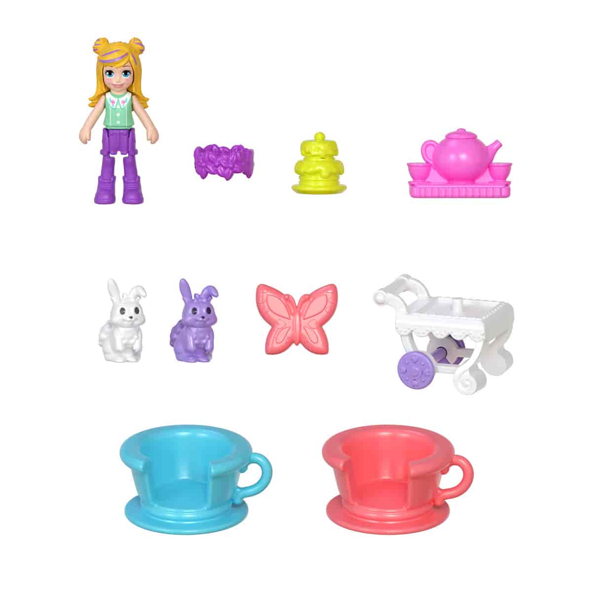 Đồ Chơi Bộ Sưu Tập Polly Pocket Và Tiệc Trà Của Bé Thỏ Hồng POLLY POCKET JFG56