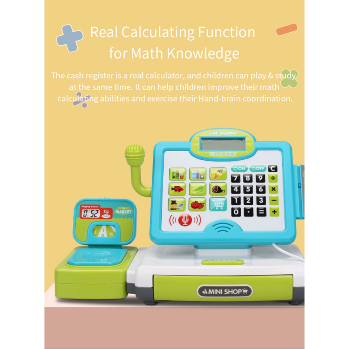 Đồ Chơi Bộ Thu Ngân Thông Minh Kèm Giỏ Siêu Thị SWEET HEART SH35578A