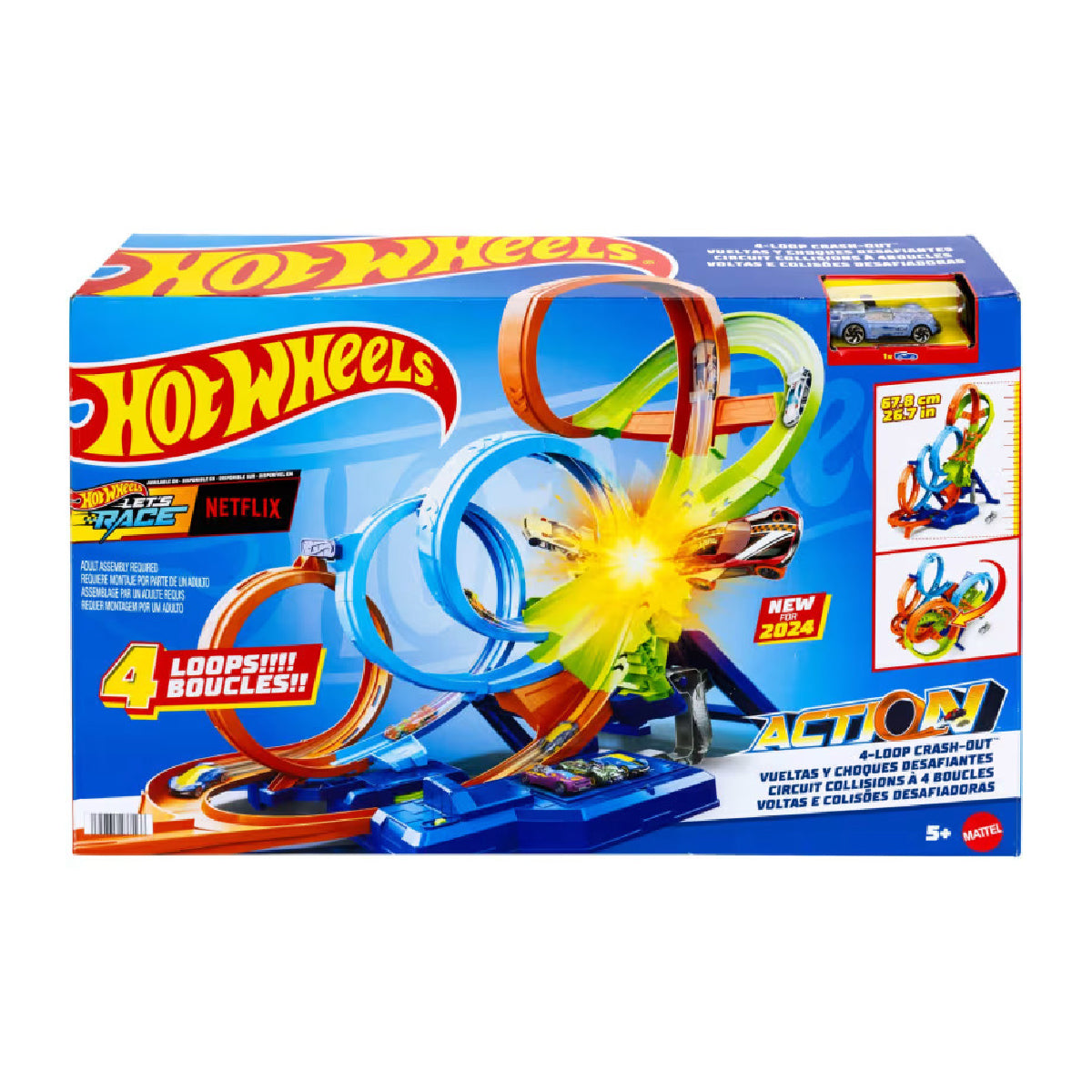 Bộ Thử Thách 4 Vòng Xoắn Cực Đại Hot Wheels Hxr70