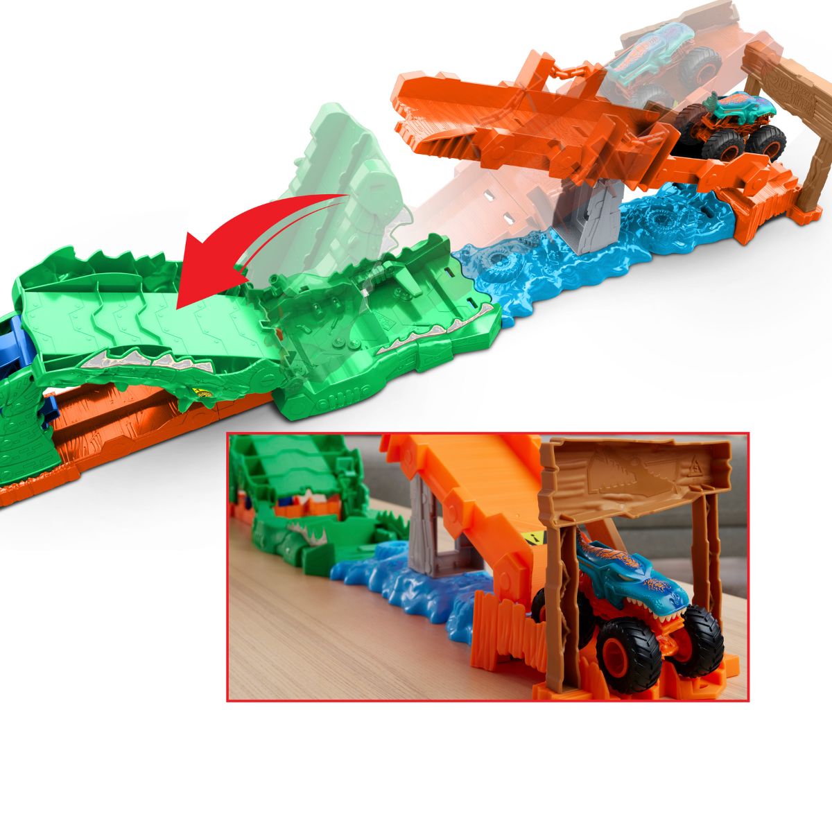 Đồ Chơi Bộ Thử Thách  - Vượt Chướng Ngại Cá Sấu MONSTER TRUCKS JJN45