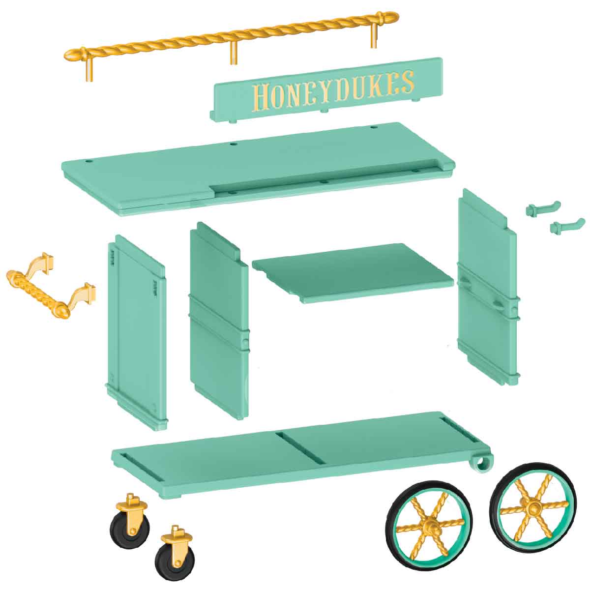 Đồ Chơi Bộ Xe Đẩy Tiệm Công Tước Mật Tàu Tốc Hành Hogwarts MINIVERSE 523734-EUC