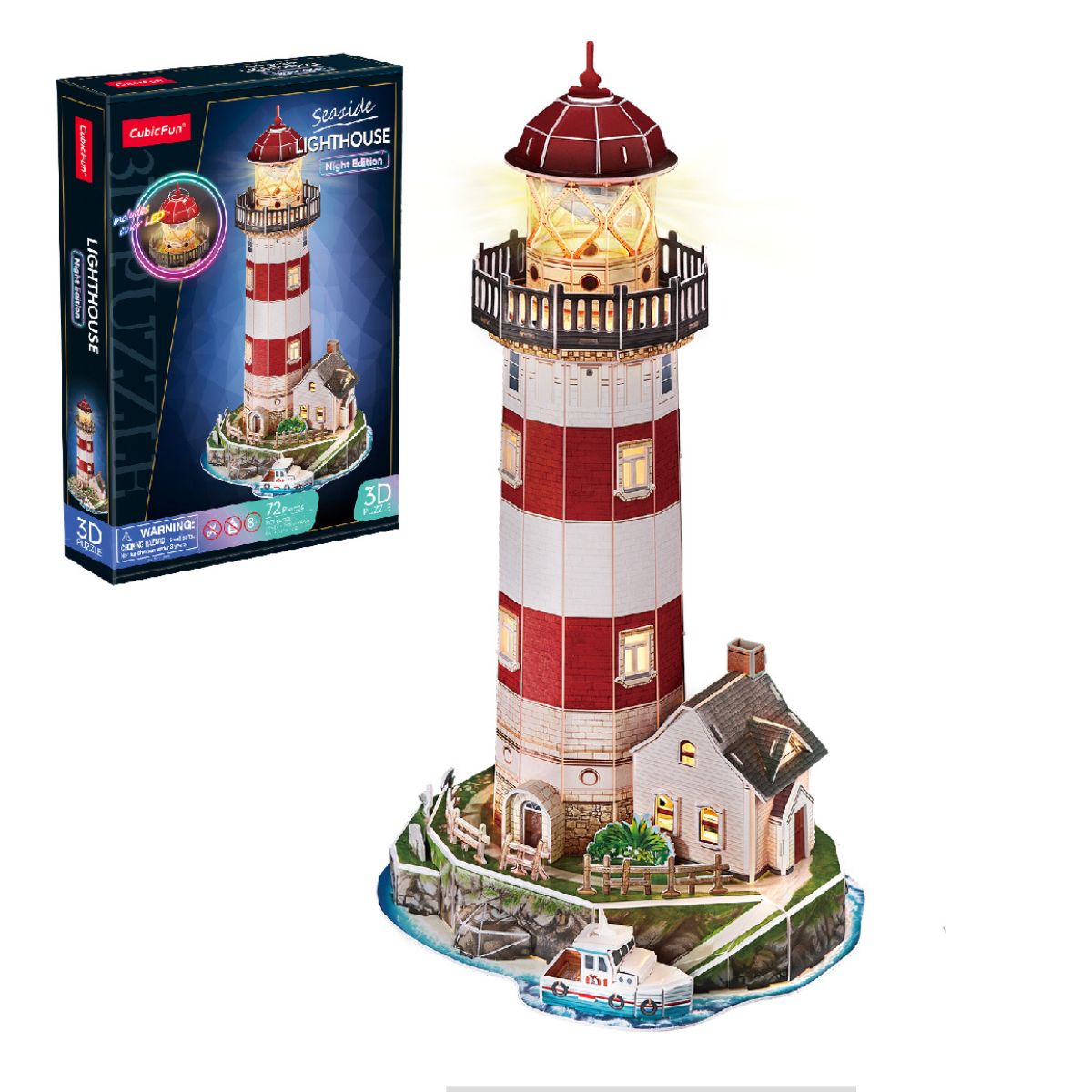 Đồ Chơi Trẻ Em Xếp Hình 3d Có Đèn Led: Ngọn Hải Đăng Puzzles L540h