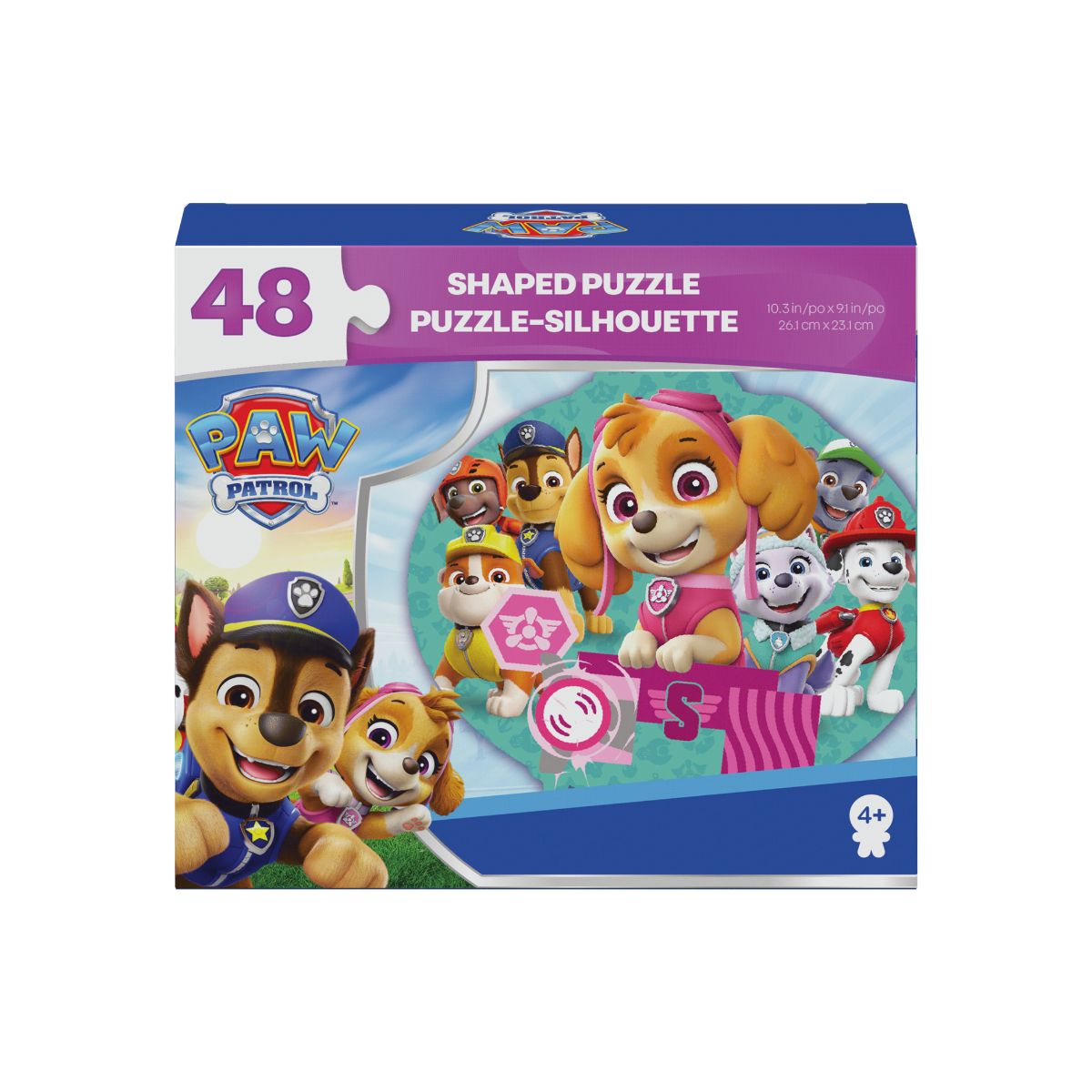 Đồ Chơi Bộ Xếp Hình 48 Miếng Theo Shape-Paw Patrol Skye SPIN GAMES 20155645