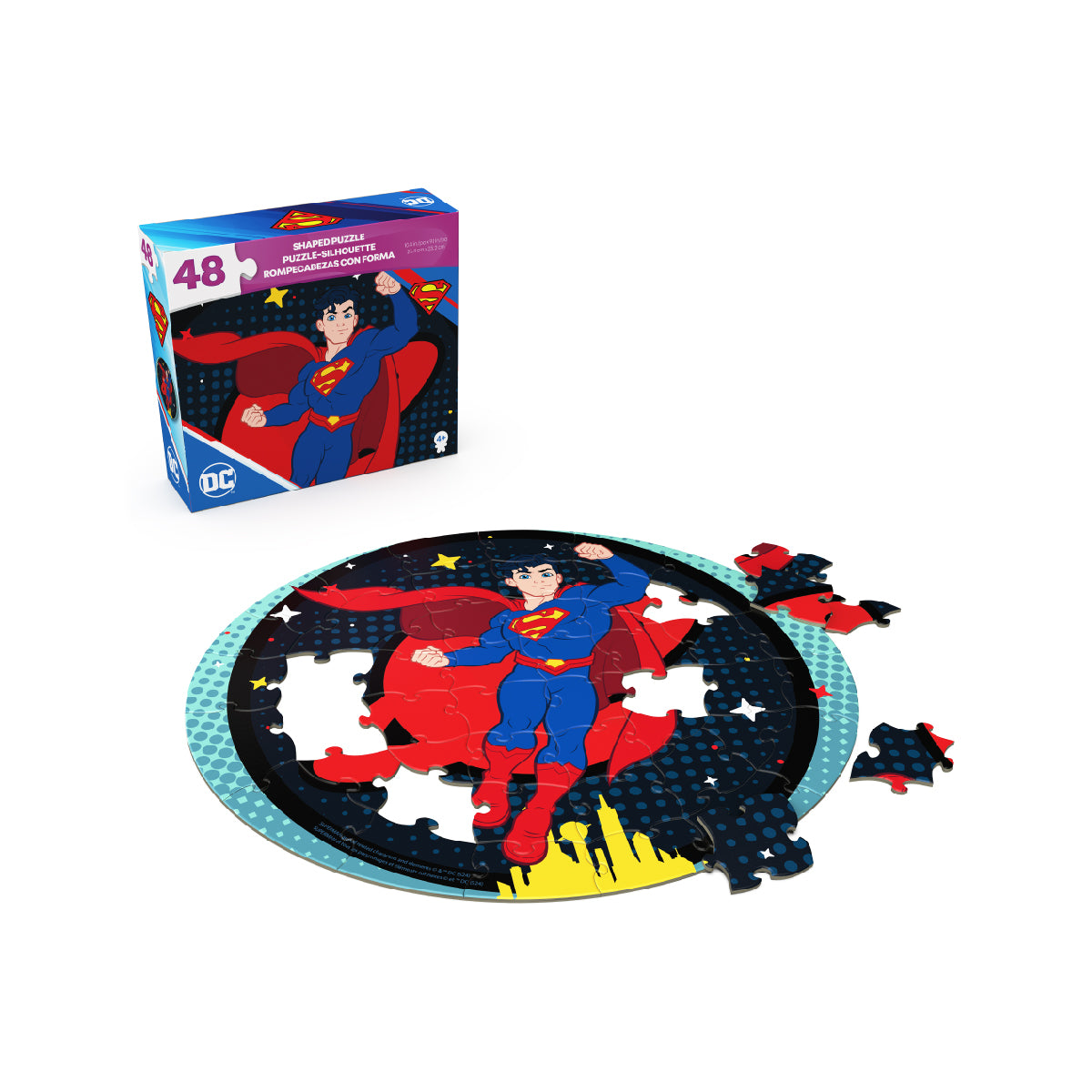 Bộ Xếp Hình 48 Miếng Theo Shape - Superman SPIN GAMES 20150406