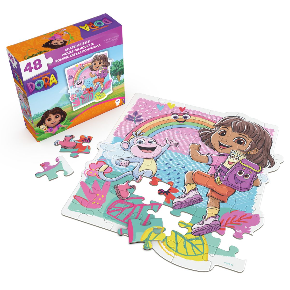 Đồ Chơi Bộ Xếp Hình 48 Miếng Theo Shape Vuông-Dora SPIN GAMES 20155644