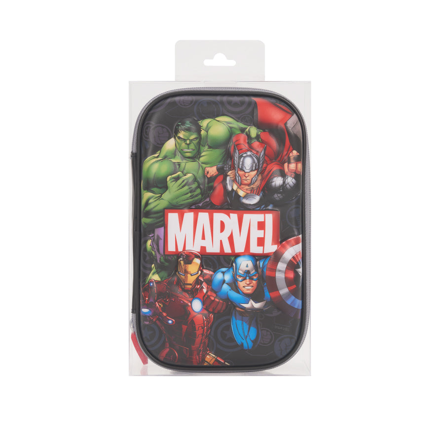 Hộp Bút 3d Biệt Đội Avengers Đen Clever Hippo Hlm1104