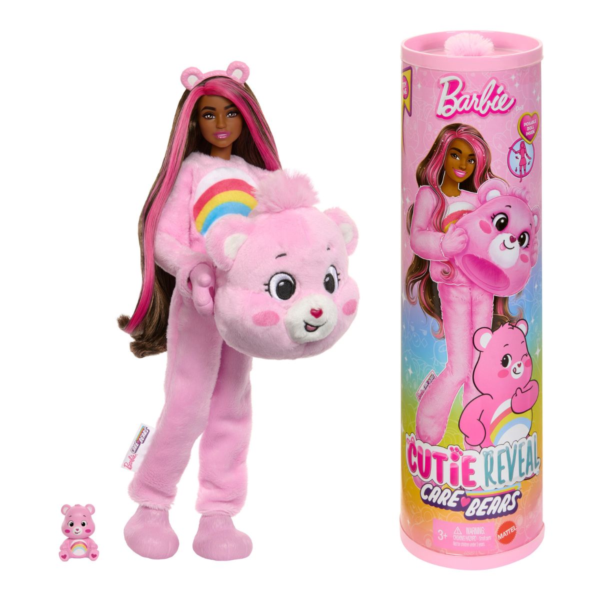 Búp Bê Barbie Cutie Reveal - Gấu Care Bear Hồng Vui Vẻ BARBIE JCN93