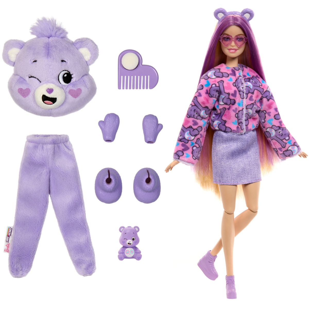Búp Bê Barbie Cutie Reveal - Gấu Care Bear Tím Tốt Bụng BARBIE JCN93
