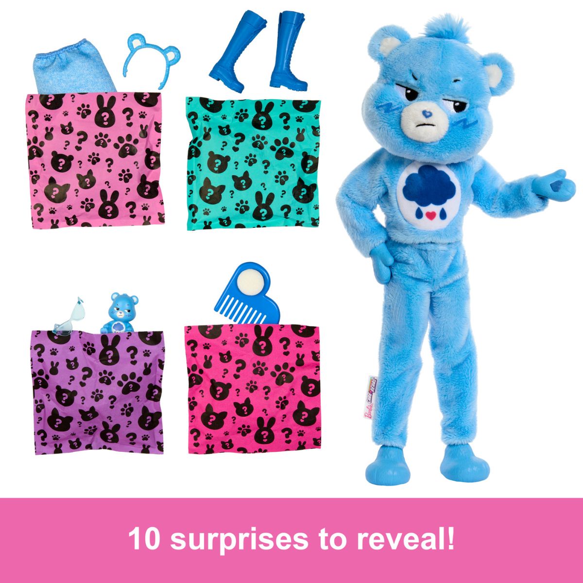 Búp Bê Barbie Cutie Reveal - Gấu Care Bear Xanh Nhõng Nhẽo BARBIE JCN93