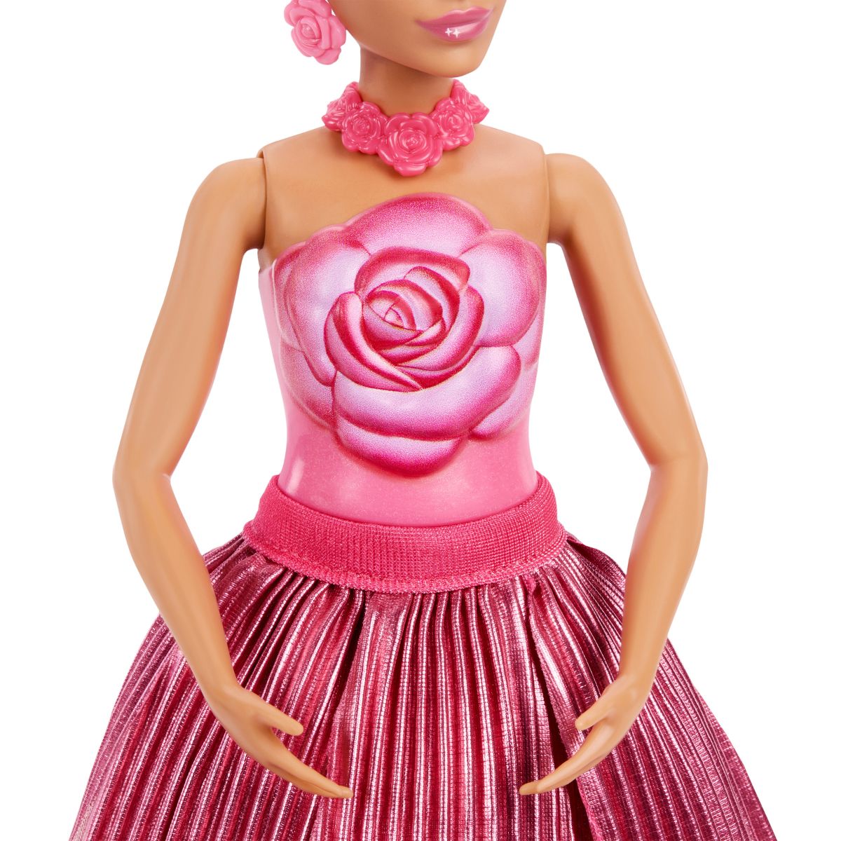 Đồ Chơi Búp Bê Flower Unboxed - Váy Hoa Hồng Tỏa Sắc BARBIE JMF59