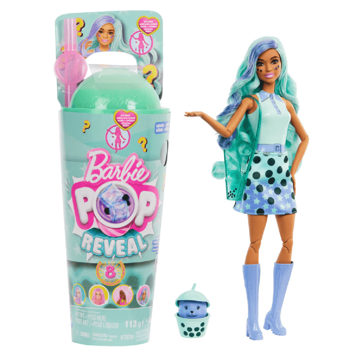 Búp Bê Barbie Pop Reveal Boba - Bé Lục Trà Mát Lạnh BARBIE HTJ18