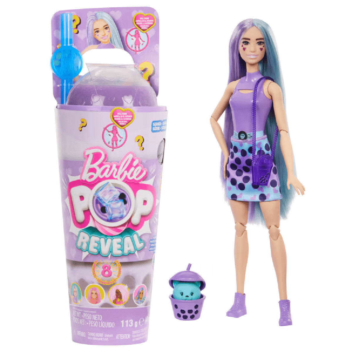 Búp Bê Pop Reveal Boba - Bé Sữa Khoai Môn Barbie Htj18