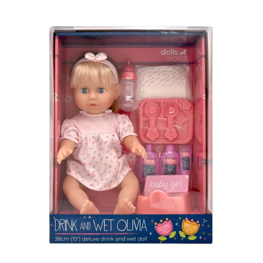 Đồ Chơi Búp Bê - Olivia Uống Nước Và Đi Bô DOLLSWORLD DW78402